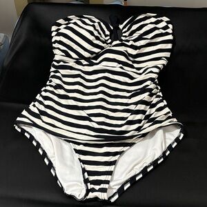 Michael Kors stripped bathing suit size 8